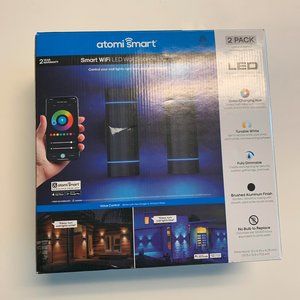 Atomic smart LED wall sconce lights